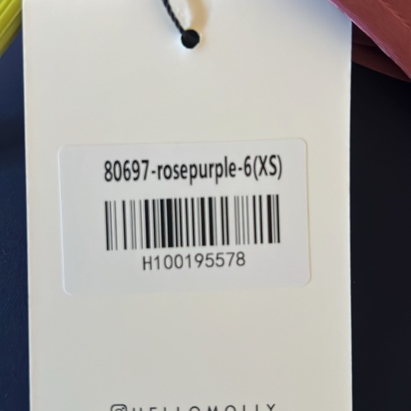 Hello Molly mini cocktail dress, one sleeve, rose purple color, size xs - Picture 4 of 4